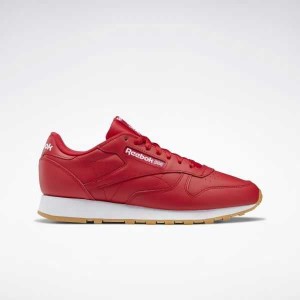 Reebok Classic Leather Shoes Rot Weiß | 2710459-QO