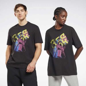 Reebok Graphic Series T-Shirt Schwarz | 5931270-KU