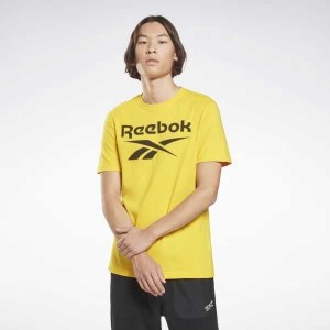 Reebok Identity Big Logo T-Shirt Gelb | 3480125-ZY