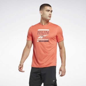 Reebok Lauf Graphic T-Shirt Orange | 0397826-GO
