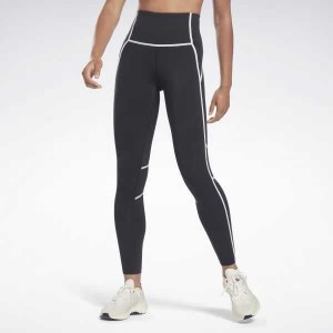 Reebok Lux High-Waisted Colorblock Tights Schwarz | 7261304-SP