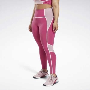 Reebok Lux High-Waisted Colorblock Tights Rosa | 7942038-GJ