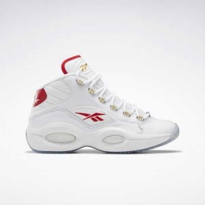 Reebok Question Mid Basketball Shoes Weiß Weiß Rot | 5423679-VF