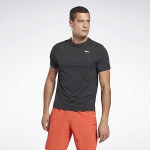 Reebok United By Fitness Perforated T-Shirt Schwarz | 4519237-OR