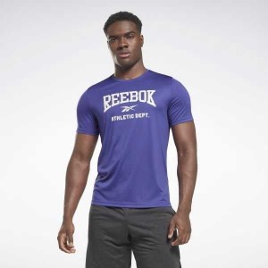 Reebok Workout Ready Graphic T-Shirt Lila | 2360154-NQ