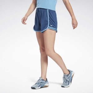 Reebok Workout Ready High-Rise Shorts Blau | 3486752-FW