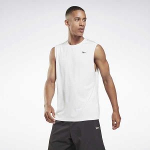 Reebok Workout Ready Ärmellose Tech T-Shirt Weiß Weiß | 0243958-TJ