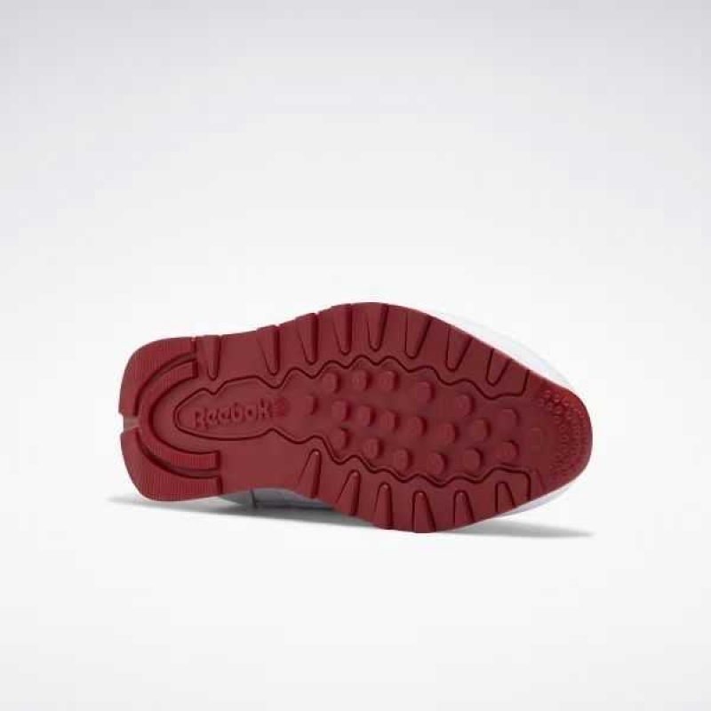 Reebok Classic Leather Shoes Weiß Rot Weiß | 4392081-ZO