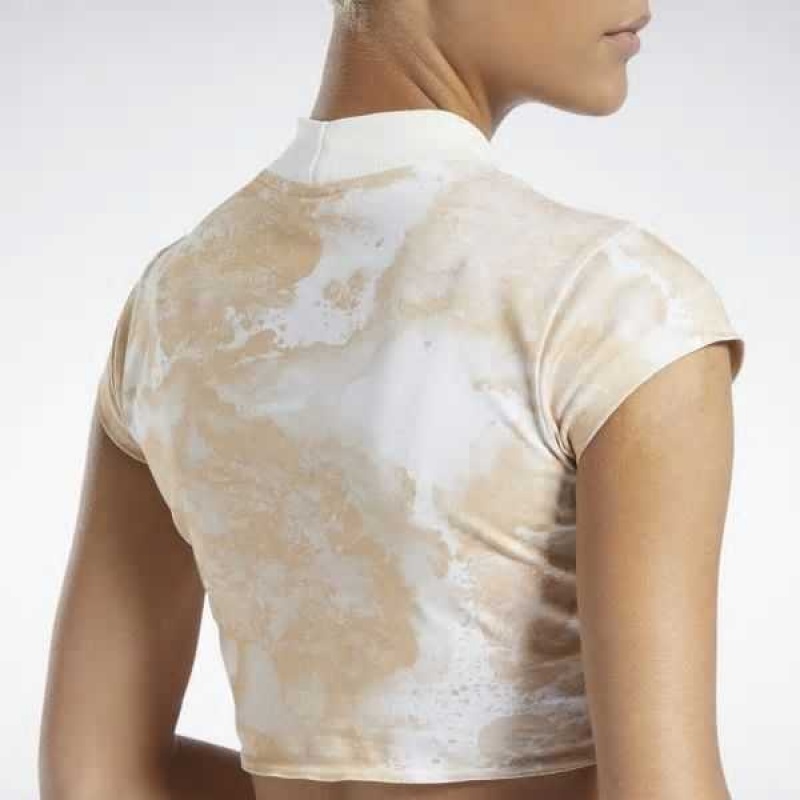 Reebok Classics Cloud Splatter-Print Kurzes Sleeve Cropped T-Shirt Mehrfarbig | 7684031-KR