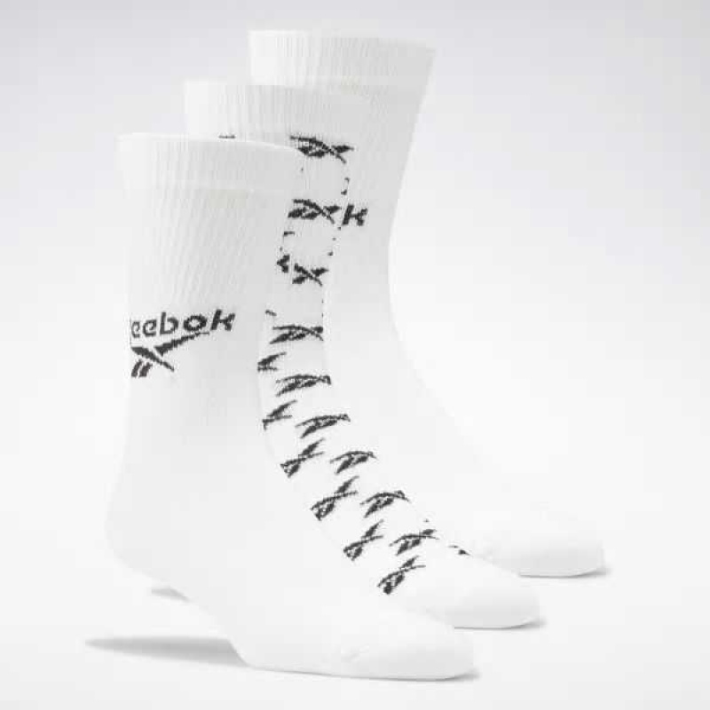 Reebok Classics Fold-Over Crew Socks 3 Pairs Weiß | 4530297-CF