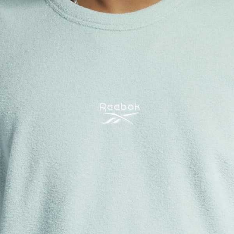Reebok Classics Terry Crew Sweatshirt Hellolivgrün | 1346278-LJ