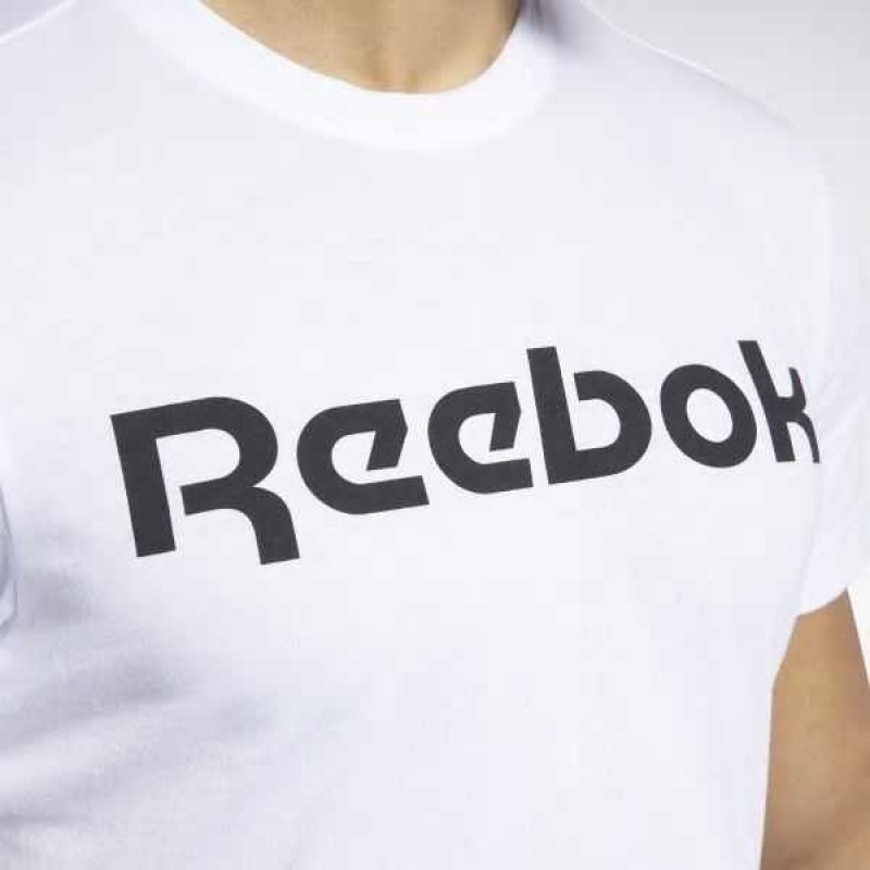 Reebok Graphic Series Linear Logo Tee Weiß | 4563819-HI