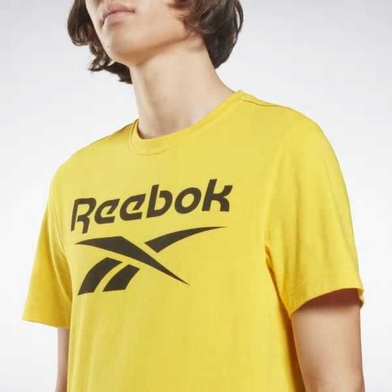Reebok Identity Big Logo T-Shirt Gelb | 3480125-ZY