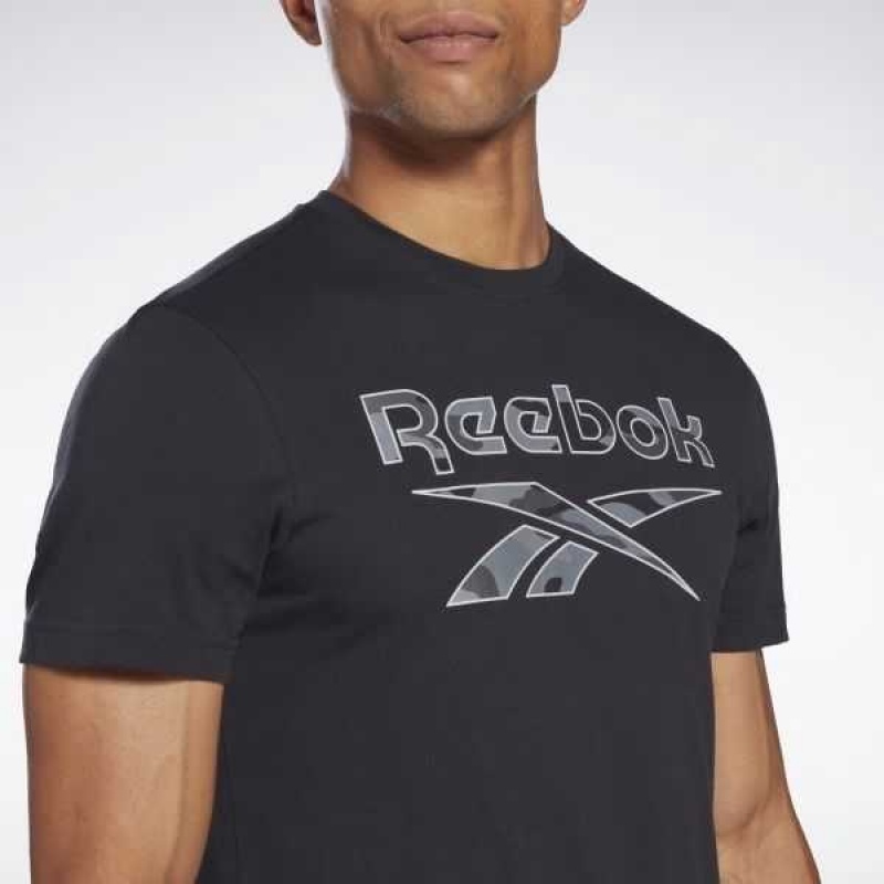 Reebok Identity Big Logo T-Shirt Schwarz | 6481973-XU