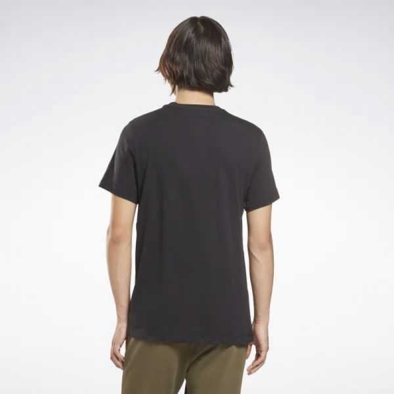 Reebok Identity Big Logo T-Shirt Schwarz | 2519064-AZ
