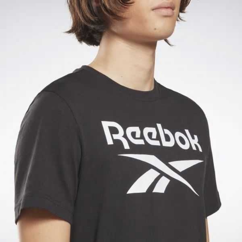 Reebok Identity Big Logo T-Shirt Schwarz | 2519064-AZ