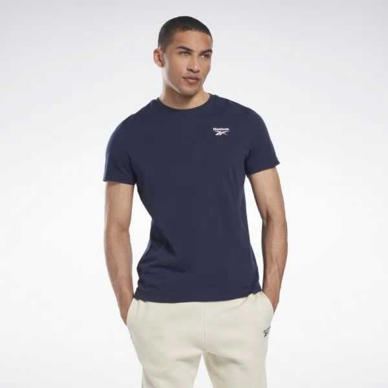 Reebok Identity Classics T-Shirt Navy | 4715690-XM