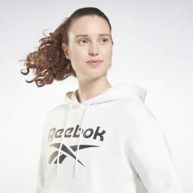 Reebok Identity Logo Fleece Pullover Hoodie Weiß | 5734910-JG