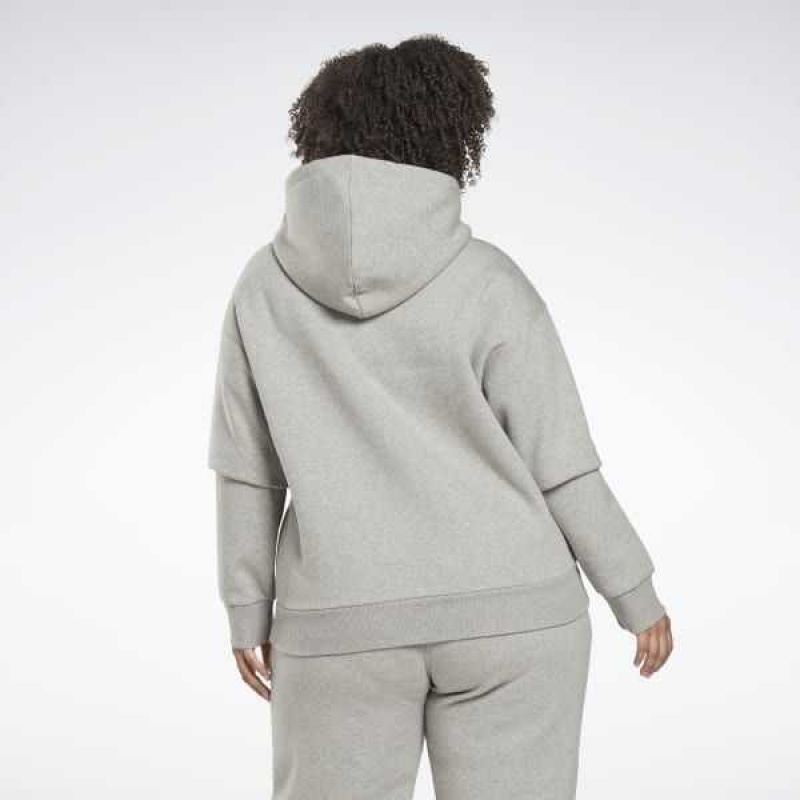 Reebok Identity Logo Fleece Pullover Hoodie Grau | 1605429-JO