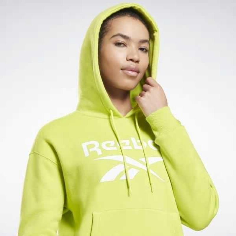 Reebok Identity Logo Fleece Pullover Hoodie Gelb | 1692753-PA