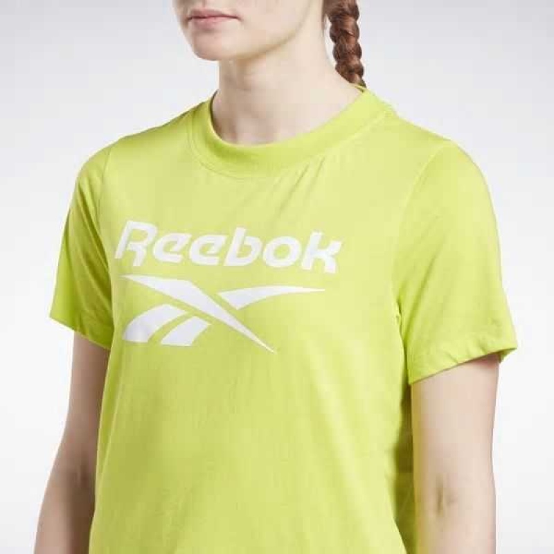 Reebok Identity Logo T-Shirt Gelb | 4201638-VB