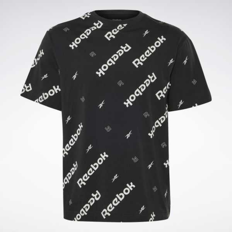 Reebok Identity T-Shirt Schwarz | 3905261-SC