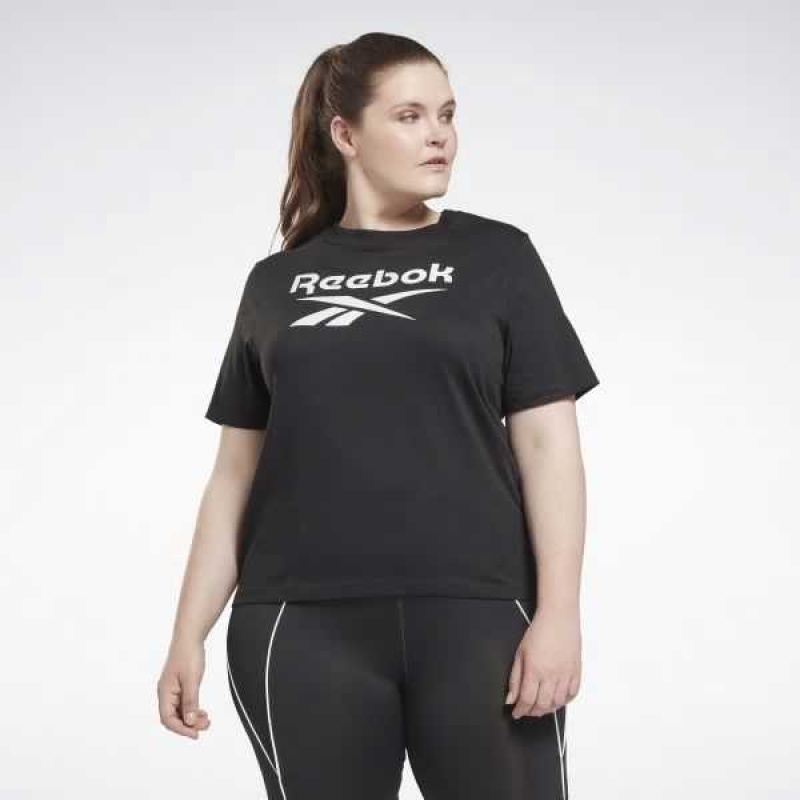 Reebok Identity T-Shirt Schwarz | 7352986-NZ