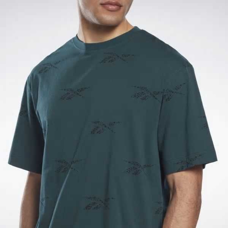 Reebok Identity Vector T-Shirt Grün | 2518794-VD