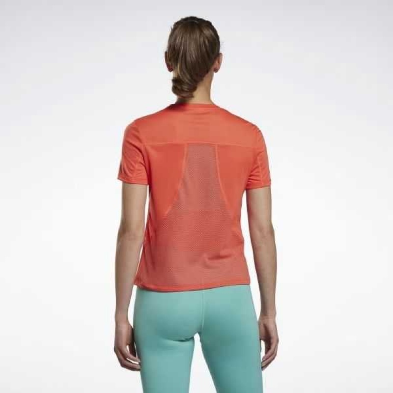 Reebok Lauf Speedwick T-Shirt Orange | 8531724-NC