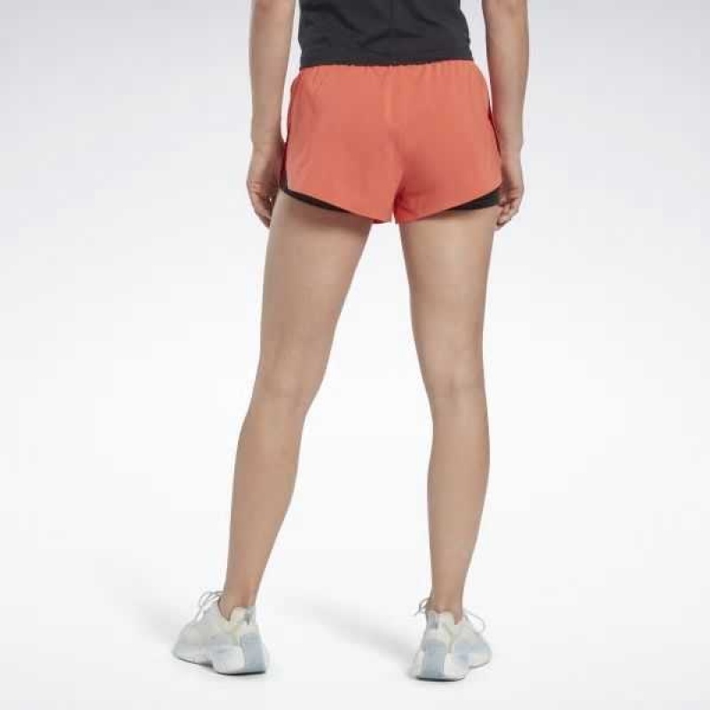 Reebok Lauf Two-in-One Shorts Orange | 8213649-OT