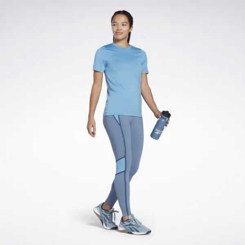 Reebok Lux High-Waisted Colorblock Tights Blau | 4931207-WH