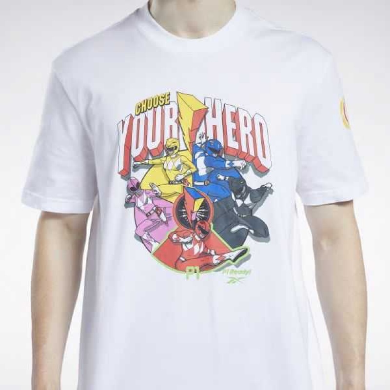 Reebok Power Rangers T-Shirt Weiß | 6372805-ZR