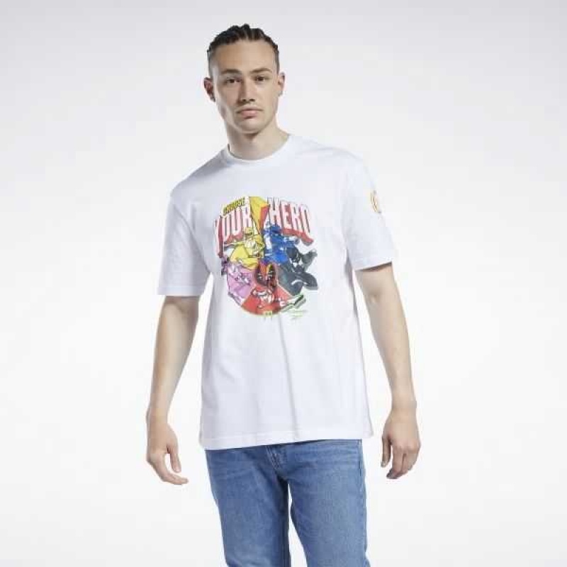 Reebok Power Rangers T-Shirt Weiß | 6932854-GI