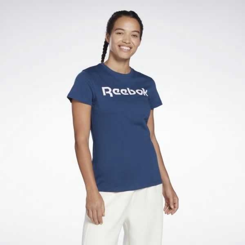 Reebok Sport Essentials Graphic Tee Blau | 1630784-SU