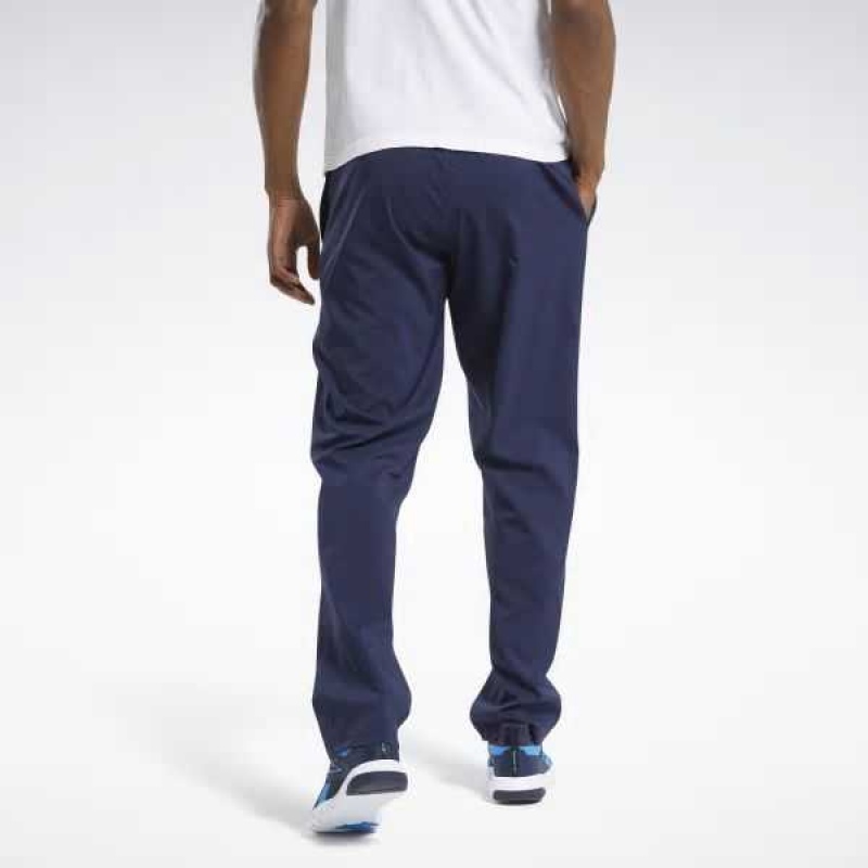 Reebok Sport Essentials Woven Unlined Pants Navy | 6431285-OH