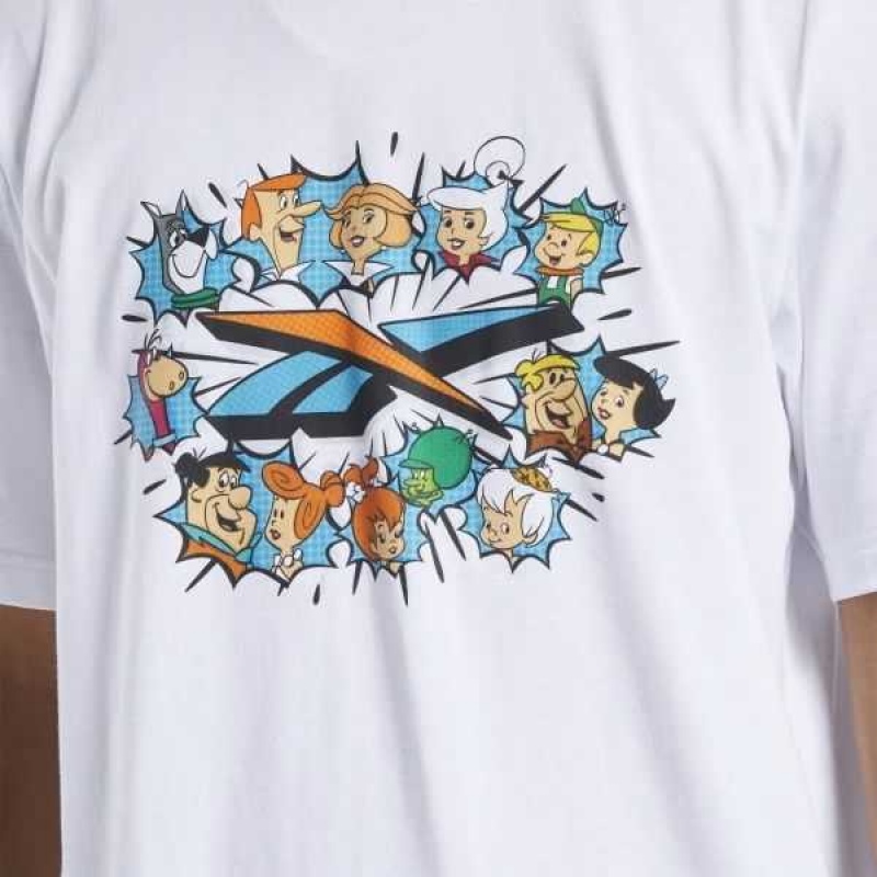 Reebok THE FLINTSTONES Jetsons Worlds Collide T-Shirt Weiß | 4967102-DJ