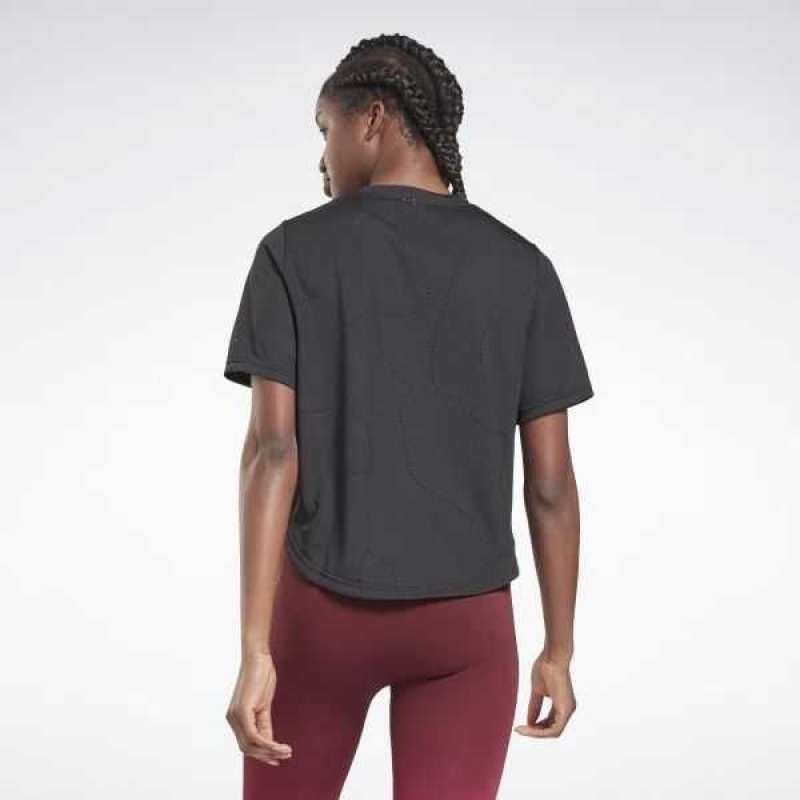 Reebok United By Fitness Perforated T-Shirt Schwarz | 1057283-JI