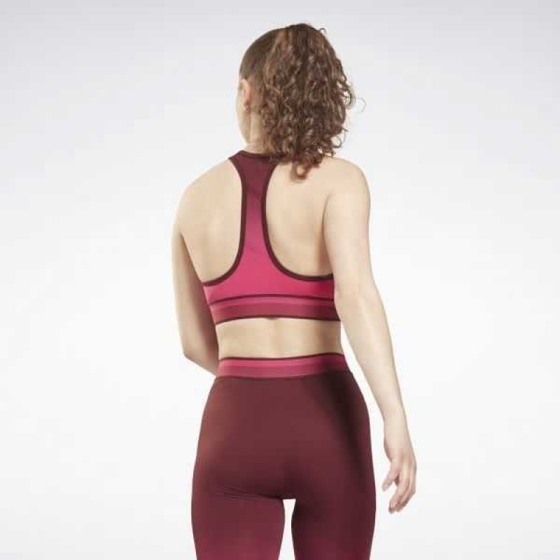 Reebok United By Fitness Seamless Crop Top Bordeaux Rosa | 6843752-TG