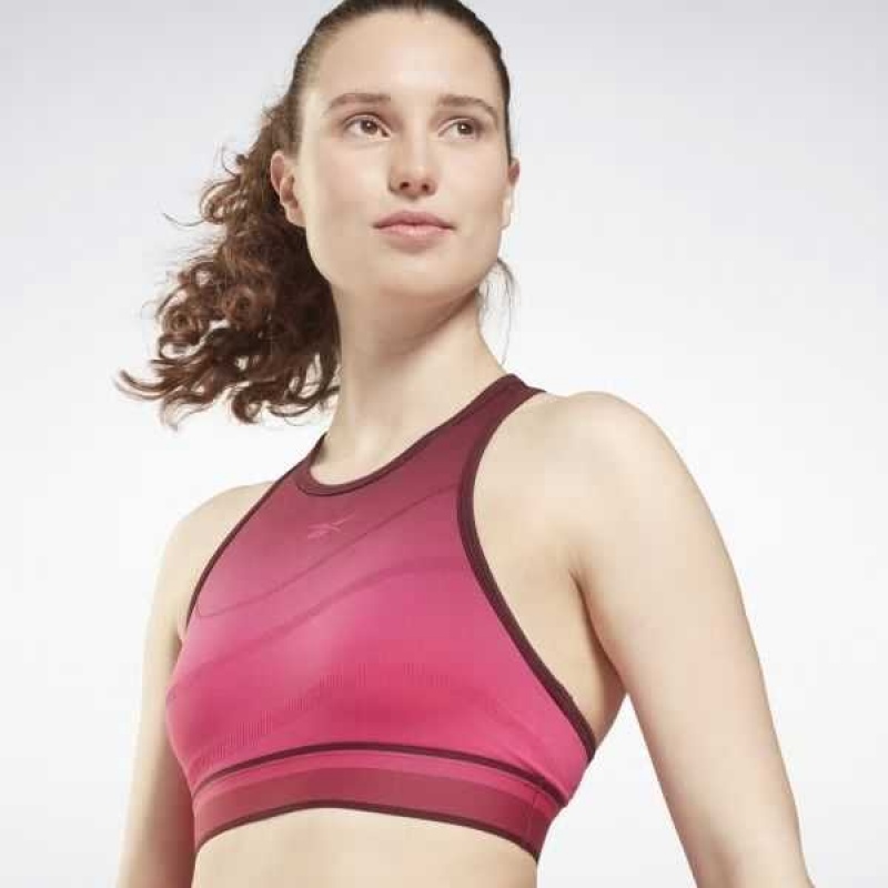 Reebok United By Fitness Seamless Crop Top Bordeaux Rosa | 6843752-TG
