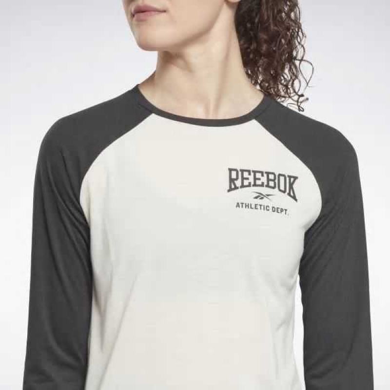 Reebok Workout Ready Baseball T-Shirt Weiß | 1735048-CX