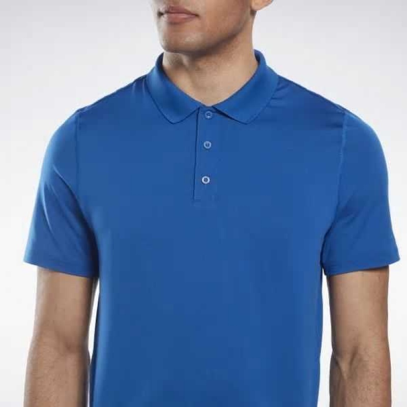 Reebok Workout Ready Polo Shirt Blau | 1470356-NM