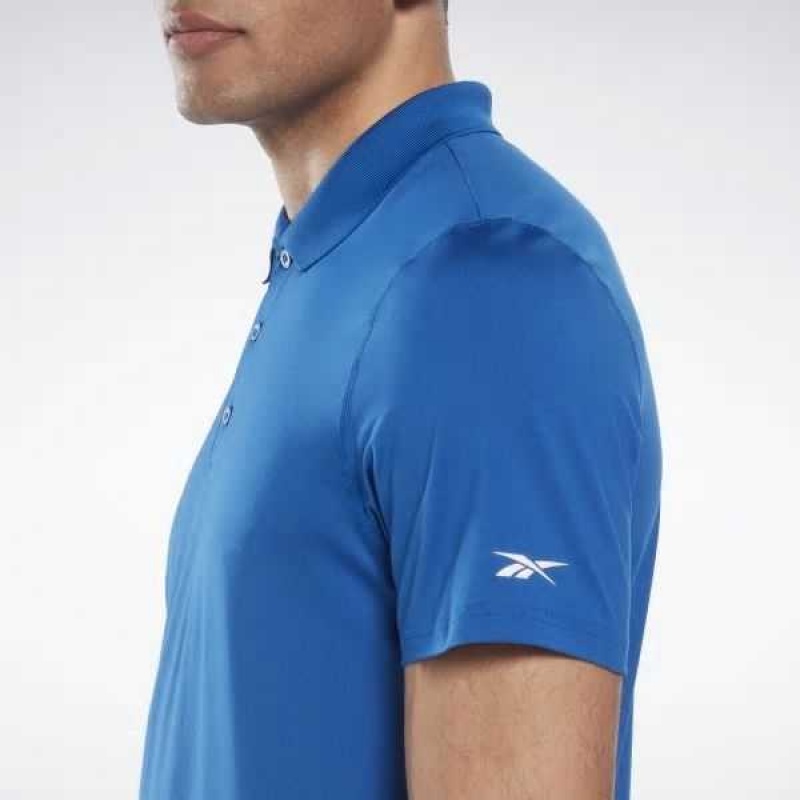 Reebok Workout Ready Polo Shirt Blau | 1470356-NM