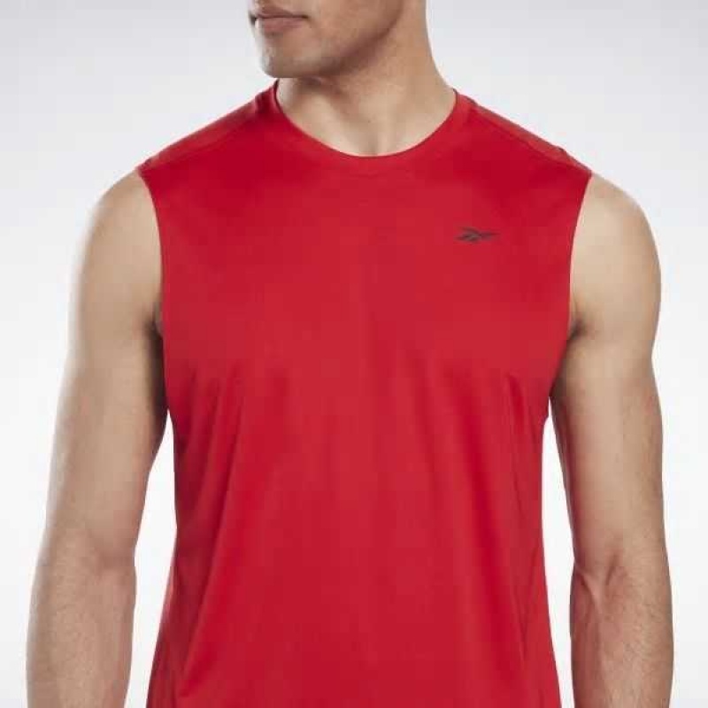 Reebok Workout Ready Ärmellose Tech T-Shirt Rot | 2037541-EJ