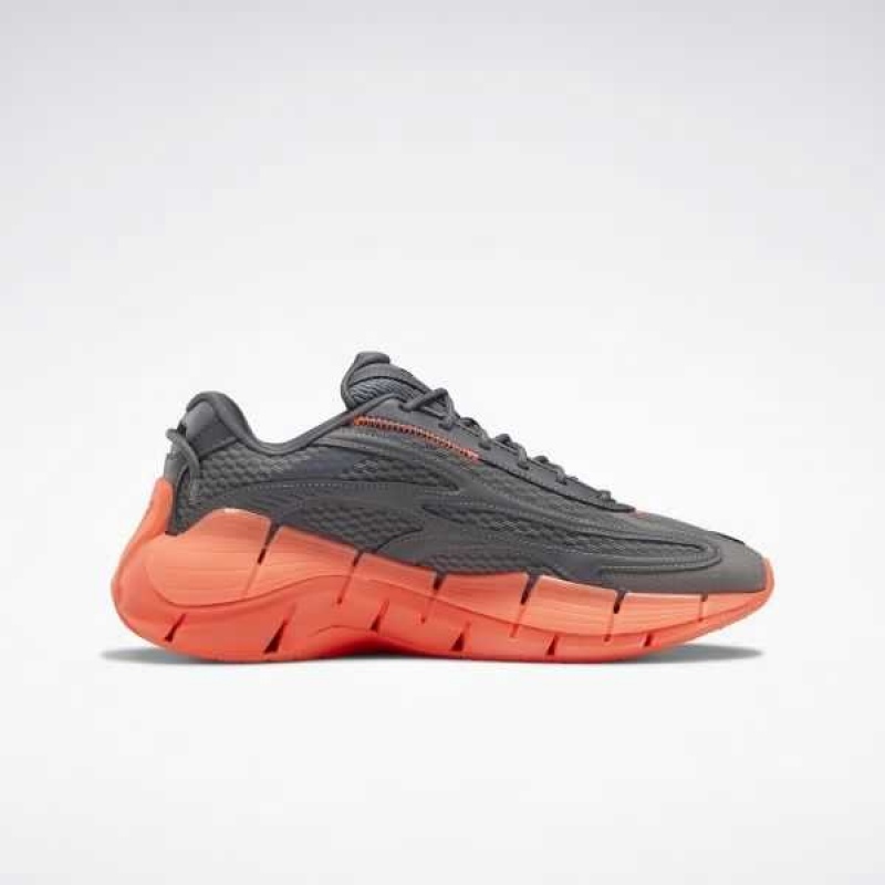 Reebok Zig Kinetica 2.5 Shoes Grau Grau Orange | 6495031-AE